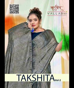 Elegant Silk Saree for Girls with Chiffon Embroidery and Stylish <b>Brooches</b> for Special Occasions and Weddings - Product Image 2