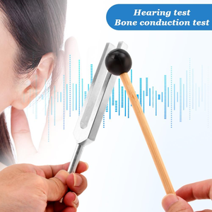 Ensemble de 3 diapasons pour guérison en alliage d'aluminium (128Hz 256Hz 512Hz) avec marteau réflexe. - Product Image 5