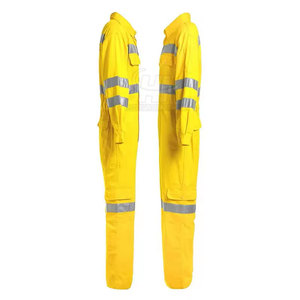 Overol de Seguridad Reflectante de Alta Visibilidad, Ropa de Trabajo de Poliéster con Certificación CE, Ligero, de Alta Calidad, con Detección de Agujas - Product Image 4