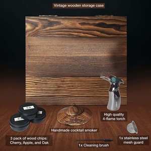 Kit de fumeur de Cocktail avec torche et copeaux de bois pour whisky et Bourbon (Butane non inclus)-couvercle de fumée, un vieux - Product Image 4