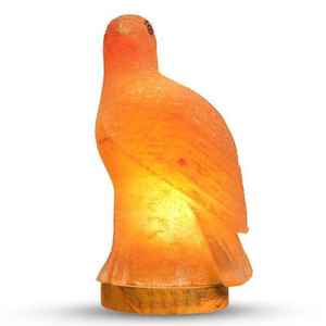 Lampe de sel de roche en cristal sculpté de l'Himalaya Veilleuse écologique avec base pour chambre ou décoration intérieure - Product Image 1