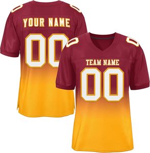 Maillot de football américain personnalisé avec nom et numéro, qualité professionnelle, séchage rapide, respirant, été, rayé, grande taille, anti-humidité - Product Image 2