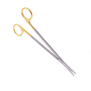 Tijeras quirúrgicas de medio oro, corte recto de onda TC, afilado, afilado, 110mm, 8 pulgadas, Metal, acero, tijera de Enfermería Médica - Product Image 4