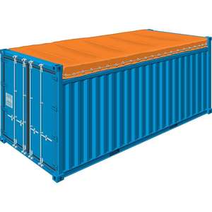 Conteneur à toit ouvert surdimensionné 20 pieds 40 pieds, chargement par le haut, base renforcée, couvercle résistant aux intempéries - Product Image 1