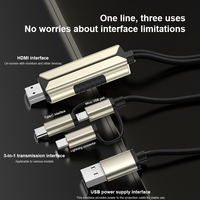 Câble USB C vers HDMI Justlink 1080P, adaptateur téléphone vers TV, 3 en 1, micro USB vers HDMI, adaptateur AV numérique pour smartphone, téléviseur, projecteur