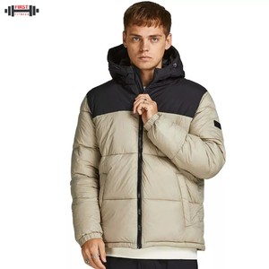 Chaqueta Unisex de Invierno 2025, Estilo Regular, Cuello Alto, Acolchada, Reversible, Ecológica, con Bolsillo Frontal, Chaqueta de Lona, Parka para Hombre - Product Image 1
