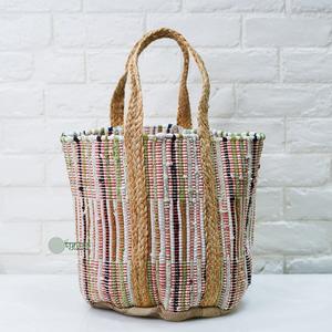 Tyntra 2025 Eco Chic bohème fourre-tout Messenger Jute sac femmes en cuir sac à main ouvert tendance plage fête porter pour dames inde - Product Image 4