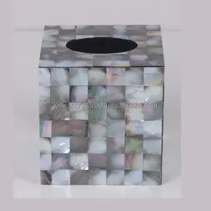 Nouvelle conception, boîte à mouchoirs classique durable et écologique, fabricant indien, exportation, incrustation d'os poli naturel, utilisation hôtelière - Product Image 2