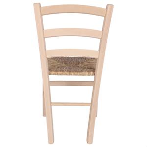 Sedia da pranzo rustica WELL HOME con seduta in paglia grezza, finitura non verniciata, 42,5x41x87,5 cm - Product Image 4