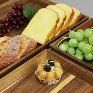 Bandeja de Té de Bambú de Lujo Hecha a Mano, Plegable, Premium, para Sala de Estar, Vajilla, Bebidas, Pedidos al por Mayor - Product Image 2