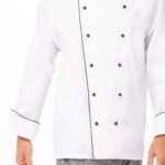 Nouvelles uniformes de chef haut de gamme - Blouses blanches à manches longues/courtes pour hommes et femmes - Vêtements professionnels pour cuisine, hôtel et restaurant - Product Image 3
