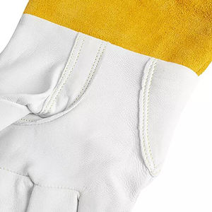 2025 gants en cuir de vachette fendu à manchette longue les plus populaires doux et résistants pour le soudage jardinage fête cycliste quotidienne faite au Pakistan - Product Image 5