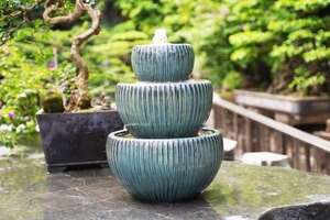 Vase de jardinière en céramique fait à la main pot d'eau Feng Shui sophistiqué décoration de la maison poterie moderne du Vietnam vente en gros - Product Image 3