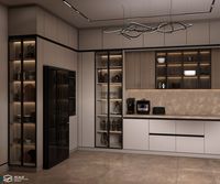 Cuisine Modulaire Extérieure de Luxe Moderne Style Shaker Classique avec Évier, Robinet, Porte en Acrylique Laqué Écologique et Tiroir en MDF