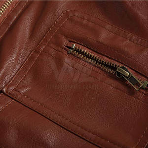 Veste en cuir pour homme, vente chaude, nouvelle mode, veste en cuir pour homme, veste en cuir coupe-vent - Product Image 5