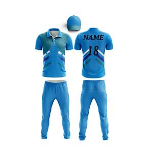 Ensemble d'uniformes de cricket sublimés pour hommes OEM personnalisé vêtements de sport respirants coupe confortable maillot et bas de l'équipe de cricket - Product Image 1