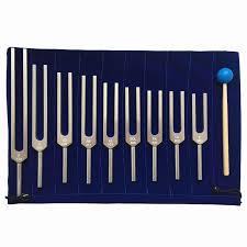 Ensemble de 8 diapasons médicaux, instruments de thérapie vibratoire de guérison, marteau de chakra - Product Image 4