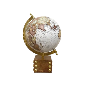 Nouvel arrivage Globe en papier du monde Base en bois Finition vintage Carte du monde Structure intérieure éducative Modèle en métal pour la géographie - Product Image 4