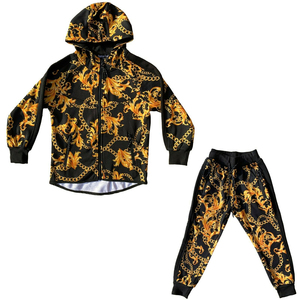 Survêtement uni pour femme en polaire à manches longues 2pcs Set Fitness Corset Survêtements de sublimation en coton imprimé - Product Image 4