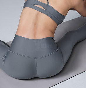 Nouvelle arrivée 2025 vente en gros Logo personnalisé haut mi-taille sport Gym collants d'entraînement respirant Scrunch bout à bout pousser Yoga décontracté - Product Image 5