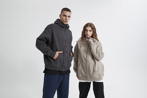 Nouveau personnalisé 100% coton 350G gants côtelés poignets hommes <span class=keywords><strong>sweat</strong></span> métal fermeture éclair <span class=keywords><strong>sweat</strong></span> à capuche hommes - Product Image 5