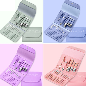 Ensemble professionnel de 16 coupe-ongles pour manucure et pédicure, réparation facile DIY, accessoires portables en acier, emballé dans une boîte personnalisée pour les soins des pieds - Product Image 4