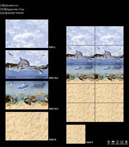 REVÊTEMENT MURAL SOUPLE EN CÉRAMIQUE 300X450MM CARRELAGES FONCÉ CLAIR ET SURLIGNEUR COULEUR CONCEPT FABRIQUÉ EN INDE - Product Image 5