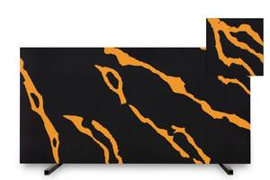 Silo Matisse noir Design moderne style 3cm d'épaisseur Quartz poli grande dalle pour comptoirs de maison - Product Image 2