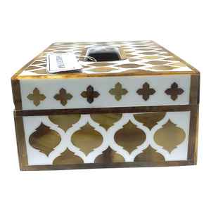 Servilletero de madera ecológico, organizador hecho a mano para servilletas, adecuado para decoración rústica y minimalista de La India - Product Image 2