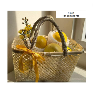 Helen panier en bambou naturel coffret cadeau design solide et durable-panier en rotin bambou naturel avec nouveau design solide et durable - Product Image 4