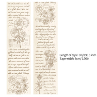 12 volumes Van Gogh Monet ruban de papier bricolage autocollants décoratifs manuels de style vintage 3 mètres de long simple face pour le masquage