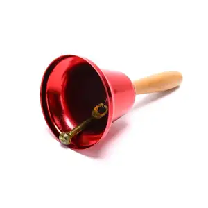 Campana de mano de Navidad, Color Rojo Dorado, suministros de vacaciones de Papá Noel, cascabeles creativos, suministros para fiestas, decoración de Navidad - Product Image 1