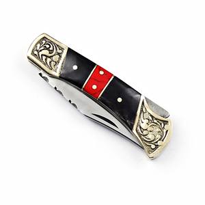 Nordic Forge Stainless Steel Folding <b>Knife</b> Black Horn Handle Custom Leather Sheath <b>Pocket</b> <b>EDC</b> Hunting Camping 7 Inch Industrial - Product Image 6