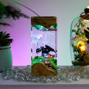 Anime Lamp, Epoxy Resin Lamp, Custom Epoxy Resin Lamp, Resin Wood Art Lamp, Custom Night Light, Handmade <b>Gift</b>, <b>Christmas</b> <b>Gift</b> - Product Image 5