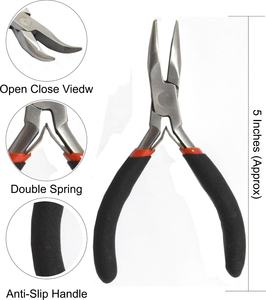 GEMSTONE ENTERPRISES Alicates Profesionales Duraderos y Reutilizables de Acero Inoxidable de 5 Pulgadas con Logotipo Personalizado para Extensiones de Cabello - Product Image 1