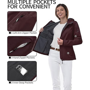 2025 nouveau Design Offre Spéciale vente en gros Vintage hiver Denim fermeture éclair solide avant étanche col montant veste Softshell - Product Image 5