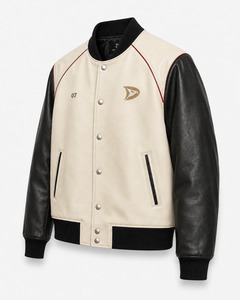 Chaqueta Bomber de Cuero Vacuno Genuino para Hombre, Chaqueta de Cuero Streetwear con Logotipo Personalizado, Proveedor de Fábrica OEM - Product Image 3