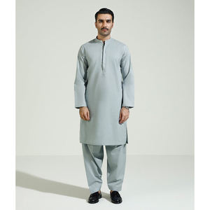 Factory Direct Supplier Solid Material <b>Men</b> <b>Shalwar</b> <b>Kameez</b> Wholesale Factory Prices Custom Made <b>Men's</b> Casual <b>Shalwar</b> <b>Kameez</b> - Product Image 1