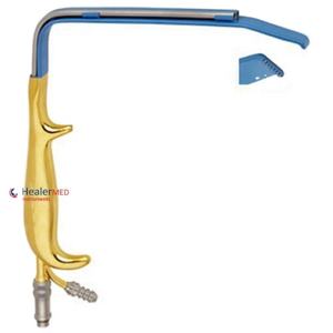 Retractor de fibra óptica de acero Tebbetts con hoja aislada y clip de aumento de pecho de dientes - Product Image 1