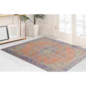 Purple Printed <b>Rug</b> - Luxury <b>Boho</b> Modern Runner Stair Easy Clean,Nonwoven Soft <b>Rug</b> - Product Image 2