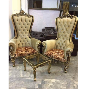 Sillas de salón talladas a mano de estilo europeo, sillas de madera de teca hechas a mano de diseño para el hogar, sillas de salón de estilo moderno para sala de estar - Product Image 1