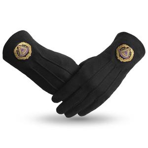 Gants en coton de travail maçonniques noirs de sécurité de meilleurs produits d'action Logo brodé Offre Spéciale Gants en coton 100% pour un usage quotidien en plein air - Product Image 6