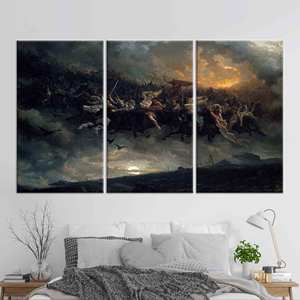 Printed Canvas: The Wild Hunt of Odin - Norse Myth Wall Decor,3P:Gallery <b>Wrapped</b> - Product Image 1