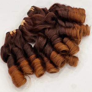 SDD BOUNCY RIZOS OMBRE COLOR MARRÓN TONOS MATERIA PRIMA NATURAL MEJOR VENTA EXTENSIONES DE CABELLO HUMANO VIETNAMITA PARA HACER PELUCAS - Product Image 1
