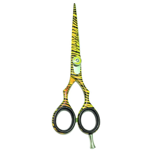 Ciseaux de coiffeur en fibre de carbone en gros d'usine avec outil de formation de cheveux de beauté de lame droite en acier inoxydable avec anneau de pouce - Product Image 1