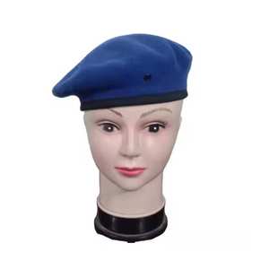 Vente en gros Chapeau béret en laine unisexe personnalisé Style officiel pour l'extérieur Bérets uniformes officiels du gouvernement - Product Image 1