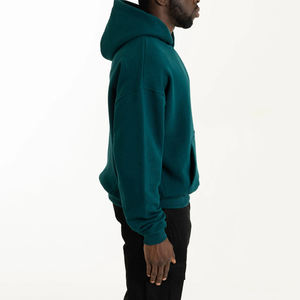 Sweat-shirts à capuche pour hommes en coton 100% de haute qualité, poids lourd 350 g/m², respirants, avec logo personnalisé, design noir pour l'hiver - Product Image 2