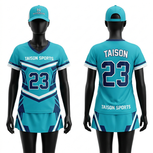 Uniforme de lacrosse para mujer de poliéster transpirable premium, diseño azul marino, naranja y blanco, sublimación, logotipo personalizado, nombre del equipo, número. - Product Image 5