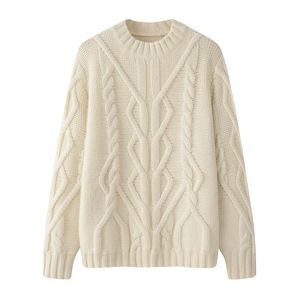 Suéter Casual de Invierno para Mujer de Lana/Algodón de Alta Calidad - Colores Personalizables, Tejido Transpirable - Product Image 3