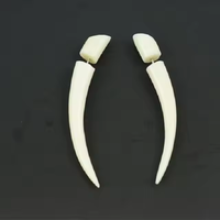 Boucles d'oreilles en os de buffle bijoux d'oreille de mode en gros populaire Bone Fashions boucles d'oreilles à breloques irrégulières par Crescent CraftS